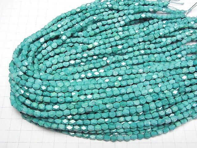 【動画】マグネサイトターコイズ レクタングルチューブカット6×5×5mm 1連(約35cm) サムネイル4