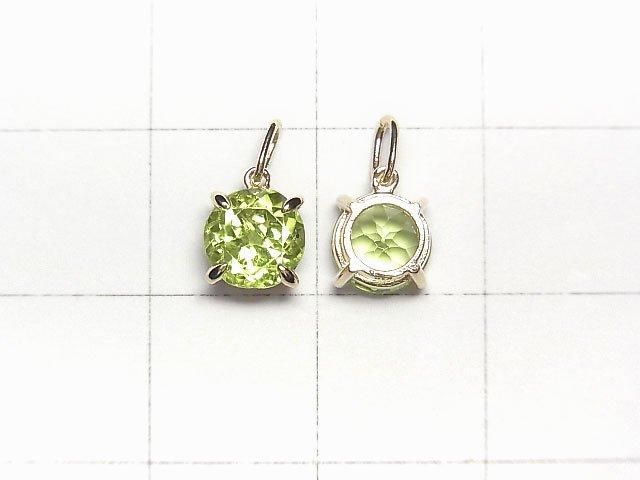 【動画】【日本製】宝石質ペリドットAAA ペンダントトップ6×6×4mm 【K10 Yellow Gold】 1個 サムネイル2