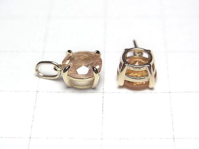 【動画】【日本製】宝石質インペリアルトパーズAAA- ペンダントトップ6×6×4mm 【K10 Yellow Gold】 1個 サムネイル3