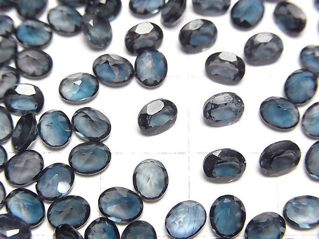 【動画】宝石質ロンドンブルートパーズAAA ルース オーバルファセットカット5×4×2mm 5粒 サムネイル2