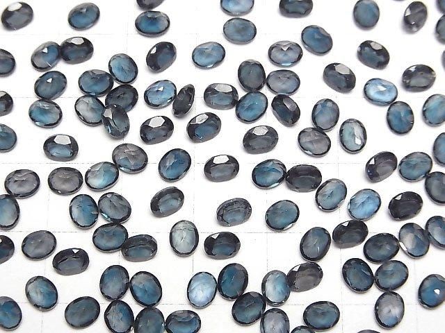【動画】宝石質ロンドンブルートパーズAAA ルース オーバルファセットカット5×4×2mm 5粒 サムネイル3