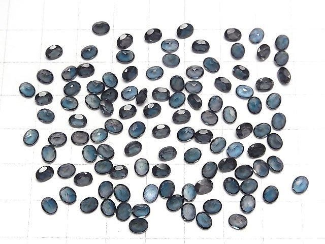 【動画】宝石質ロンドンブルートパーズAAA ルース オーバルファセットカット5×4×2mm 5粒 サムネイル4