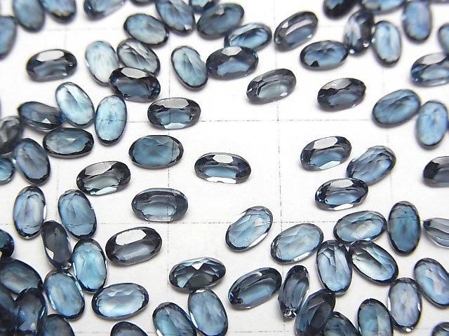 【動画】宝石質ロンドンブルートパーズAAA ルース オーバルファセットカット5×3×2mm 5粒 サムネイル2