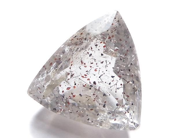 【動画】【1点もの】宝石質エレスチャルクォーツAA++ ルース ファセットカット 1粒 NO.18の画像