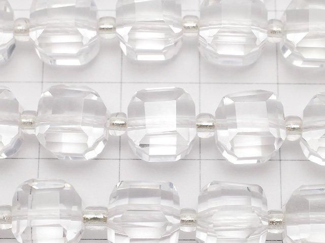 【動画】【素晴らしい輝き】クリスタルAAA キューブカット8.5×8.5×8.5mm 1/4連~1連(約32cm) サムネイル2