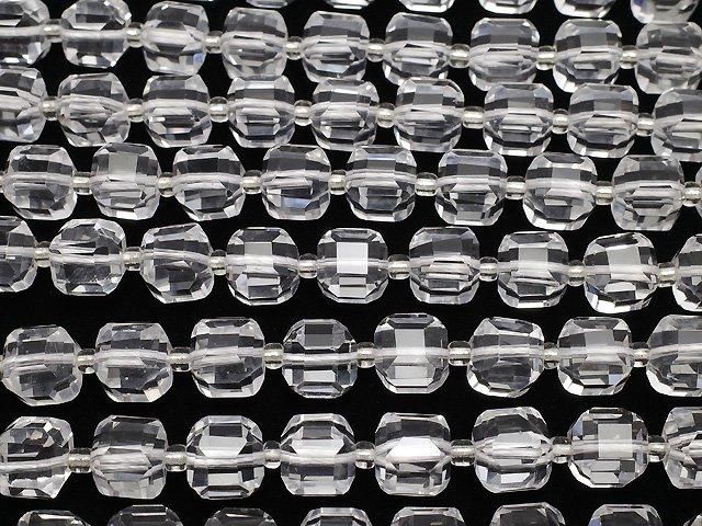 【動画】【素晴らしい輝き】クリスタルAAA キューブカット8.5×8.5×8.5mm 1/4連~1連(約32cm) サムネイル3