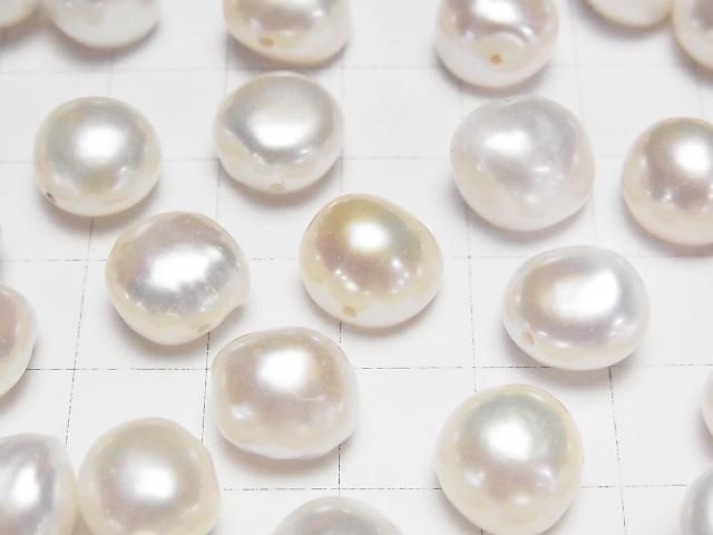 【動画】【粒売り】淡水真珠AA++ ルース ポテト~バロック10~11mm ホワイト 【片穴】 5粒 サムネイル2
