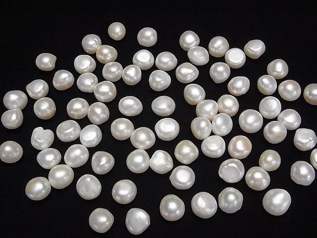 【動画】【粒売り】淡水真珠AA++ ルース ポテト~バロック10~11mm ホワイト 【片穴】 5粒 サムネイル4