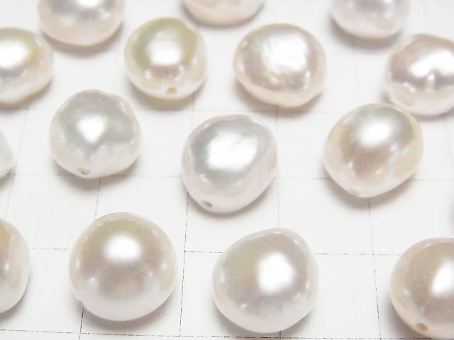 【動画】【粒売り】淡水真珠AA++ ルース ポテト~バロック11~12mm ホワイト 【片穴】 5粒 サムネイル2