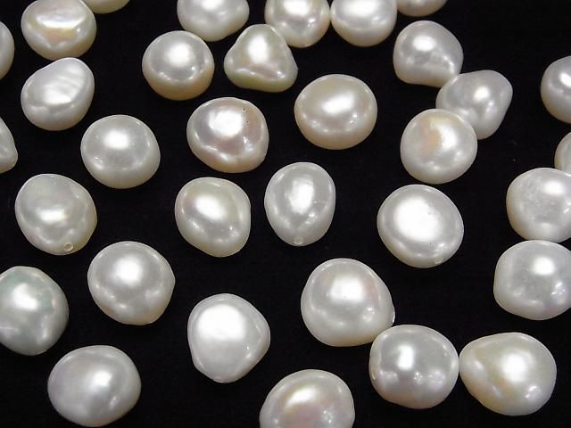 【動画】【粒売り】淡水真珠AA++ ルース ポテト~バロック11~12mm ホワイト 【片穴】 5粒 サムネイル3