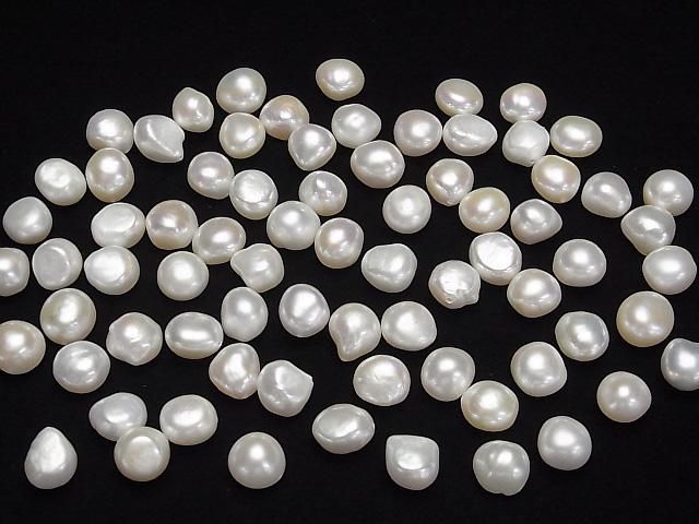【動画】【粒売り】淡水真珠AA++ ルース ポテト~バロック11~12mm ホワイト 【片穴】 5粒 サムネイル4