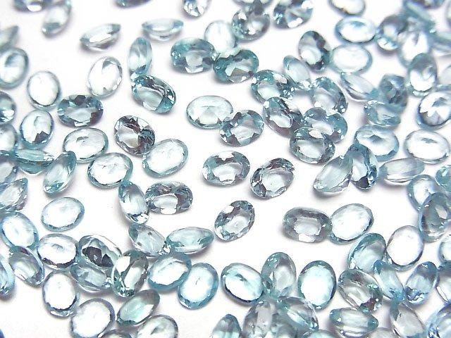 【動画】宝石質アパタイトAAA ルース オーバルファセットカット4×3mm 10粒の画像