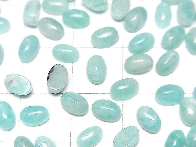 【動画】アマゾナイトAA++ オーバル カボション6×4mm 10個 サムネイル2