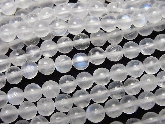 【期間限定お試し価格】 ロイヤルブルームーンストーン ラウンド4mm 1連｜天然石ビーズの ピアス