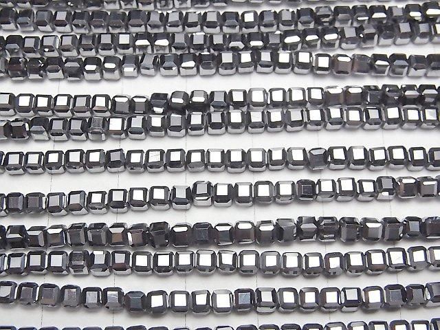 【動画】【素晴らしい輝き】高純度テラヘルツ鉱石 キューブカット3×3×3mm 1連(約37cm) サムネイル3