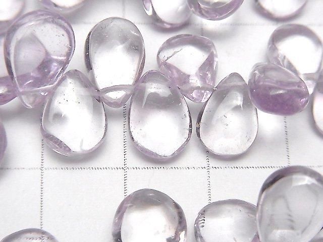 【動画】宝石質ピンクアメジストAAA- ペアシェイプ(プレーン) 半連/1連(約18cm) サムネイル2