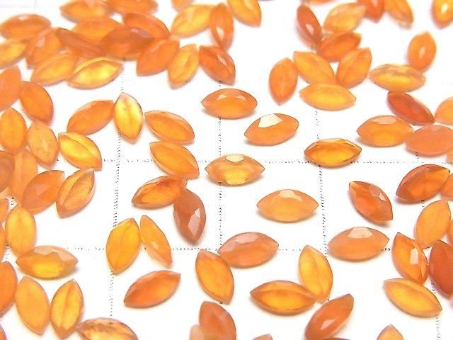 【動画】宝石質カーネリアンAAA ルース マーキスファセットカット6×3mm 10粒 サムネイル3