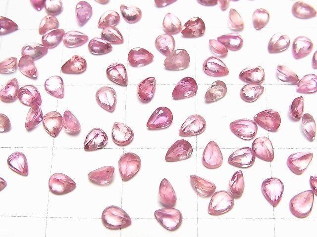 【動画】宝石質ピンクサファイアAAA ルース ペアシェイプファセットカット4×3mm 3粒 サムネイル2