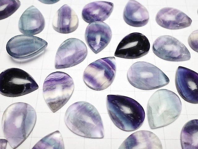 【動画】マルチカラーフローライトAA++ ペアシェイプ カボション18×13mm 5個 サムネイル3