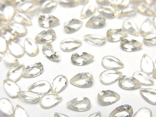 【動画】宝石質スキャポライト ルース ペアシェイプファセットカット5×3mm 5粒の画像