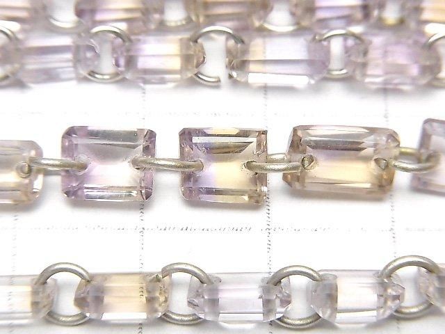 【動画】宝石質アメトリンAAA- レクタングルファセットカット 【ダブルホール】 1連(約16cm) サムネイル2