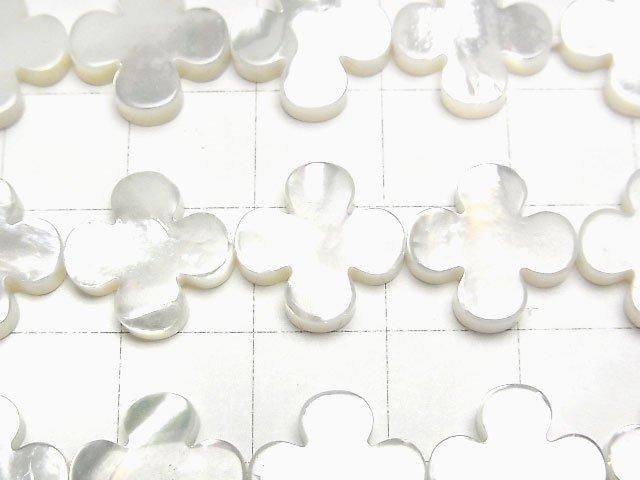 【動画】ホワイトシェルAAA フラワーモチーフ13×13×3mm 1/4連~1連(約38cm) サムネイル2