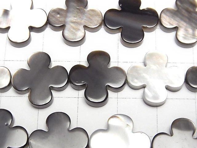 【動画】ブラックシェルAAA フラワーモチーフ15×15×3mm 1/4連~1連(約38cm) サムネイル2
