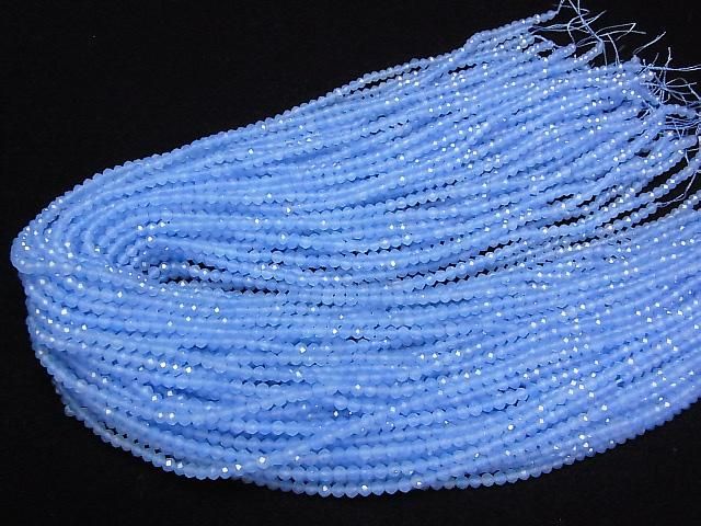 【動画】【素晴らしい輝き】ブルーカラージェード ラウンドカット3mm 1連(約37cm) サムネイル4