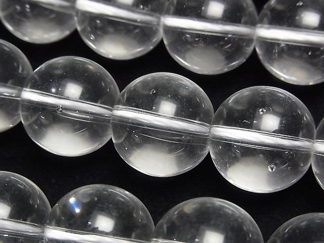 【動画】クリスタル(溶錬水晶)AAA ラウンド16mm 1連(約34cm)の画像