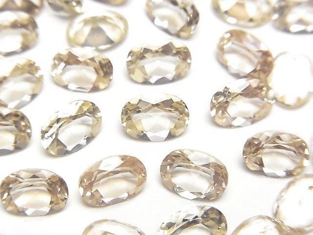 【動画】宝石質オレゴンサンストーンAAA ルース オーバルファセットカット8×6mm 1粒の画像