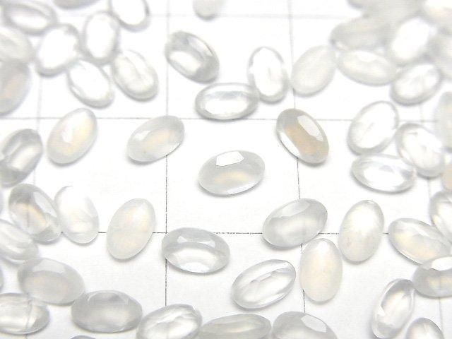 【動画】宝石質ホワイトムーンストーンAAA ルース オーバルファセットカット5×3mm 10粒 サムネイル2