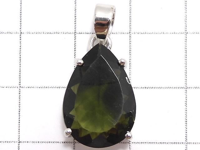 【動画】【1点もの】モルダバイトAAA ファセットカットペンダントトップ SILVER925製 NO.48 サムネイル2