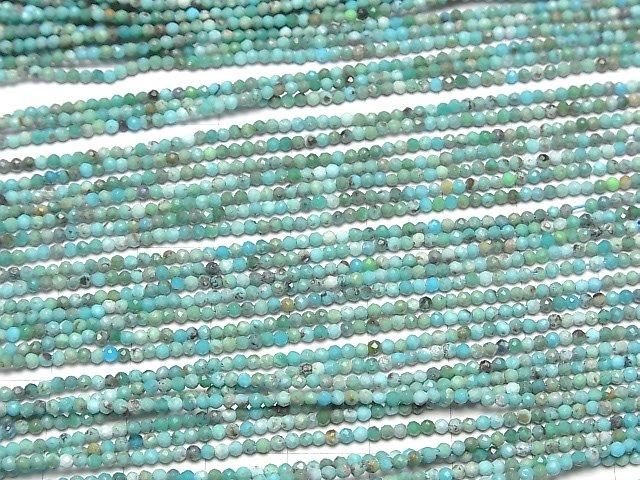 【動画】【素晴らしい輝き】ターコイズAA+ 極小ラウンドカット2mm 1連(約37cm) サムネイル3