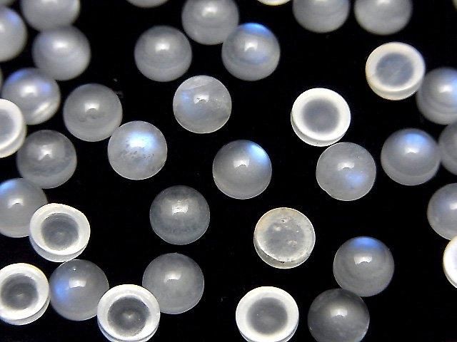 【動画】ロイヤルブルームーンストーンAA++ ラウンド カボション5×5mm 5個 サムネイル3