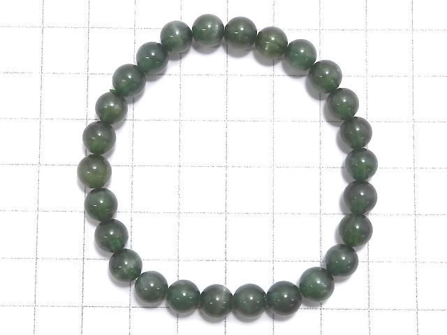 【動画】【1点もの】グリーンクォーツキャッツアイ ラウンド7mm 1連(ブレス) NO.3 サムネイル2
