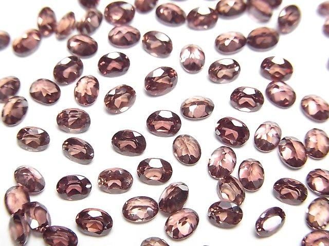 【動画】宝石質レディッシュブラウンジルコンAAA ルース オーバルファセットカット4×3mm 2粒の画像