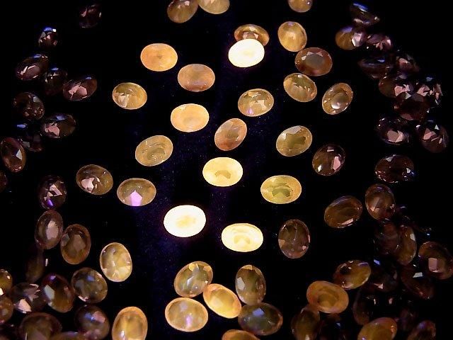 【動画】宝石質レディッシュブラウンジルコンAAA ルース オーバルファセットカット4×3mm 2粒 サムネイル3