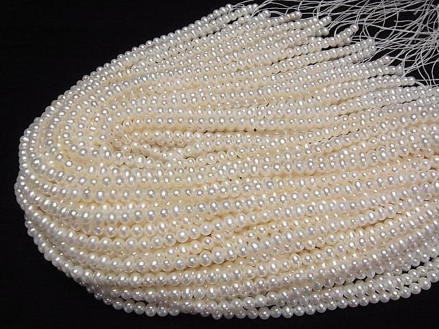 【動画】淡水真珠AAA ポテト5.5mm ホワイト 半連/1連(約37cm) サムネイル4