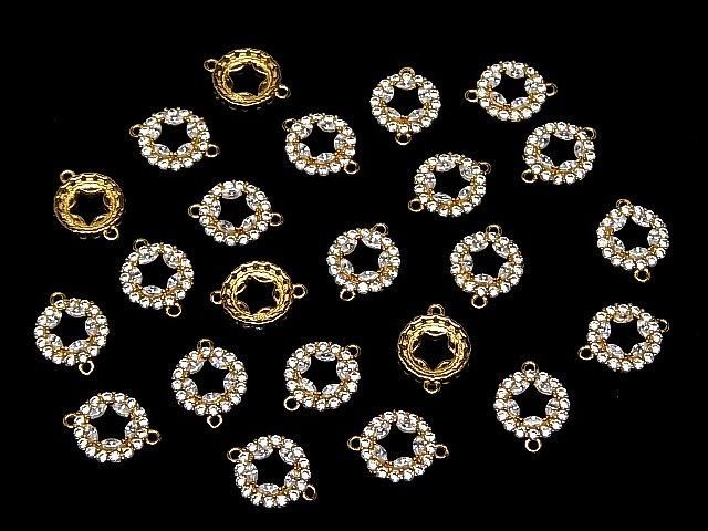 Silver925 コイン13×10×3mm 両カンチャーム(CZ付) 【18KGP】 1個 サムネイル4
