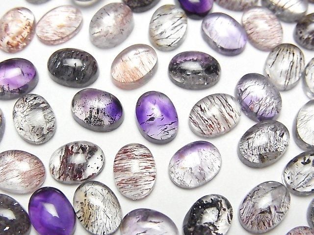 【動画】エレスチャルクォーツAAA- オーバル カボション8×6mm 3個の画像