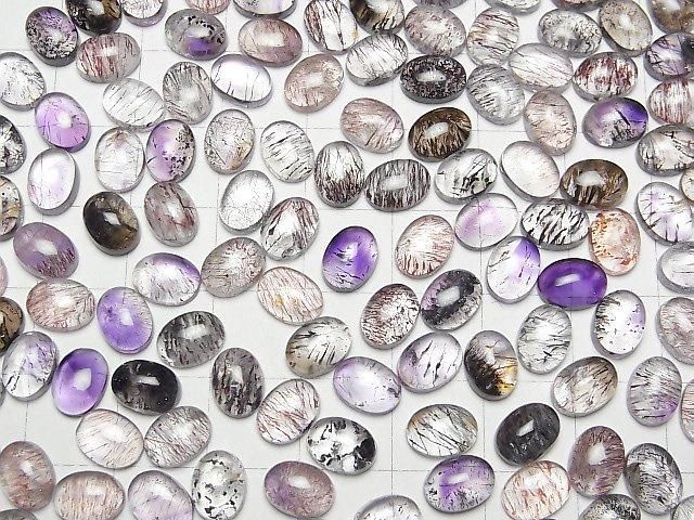 【動画】エレスチャルクォーツAAA- オーバル カボション8×6mm 3個 サムネイル4
