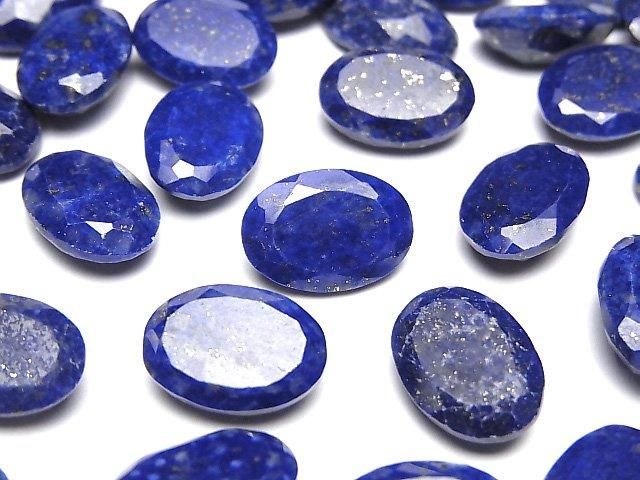 【動画】ラピスラズリAA++ ルース オーバルファセットカット14×10mm 2粒の画像