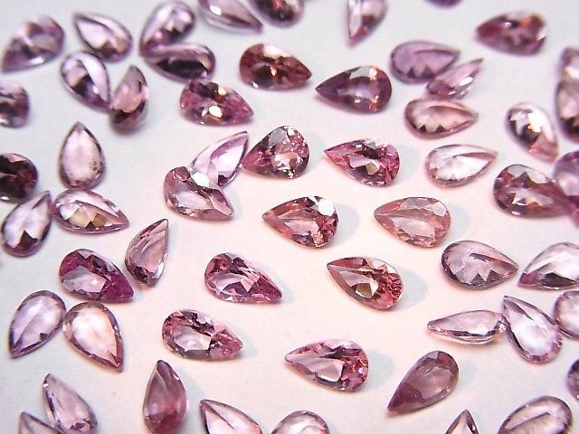 【動画】宝石質カラーチェンジガーネットAAA ルース ペアシェイプファセットカット5×3mm 3粒の画像