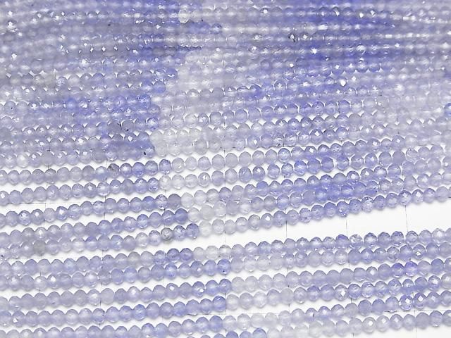 【動画】【素晴らしい輝き】宝石質タンザナイトAAA セミラウンドカット2mm 半連/1連(約30cm) サムネイル3