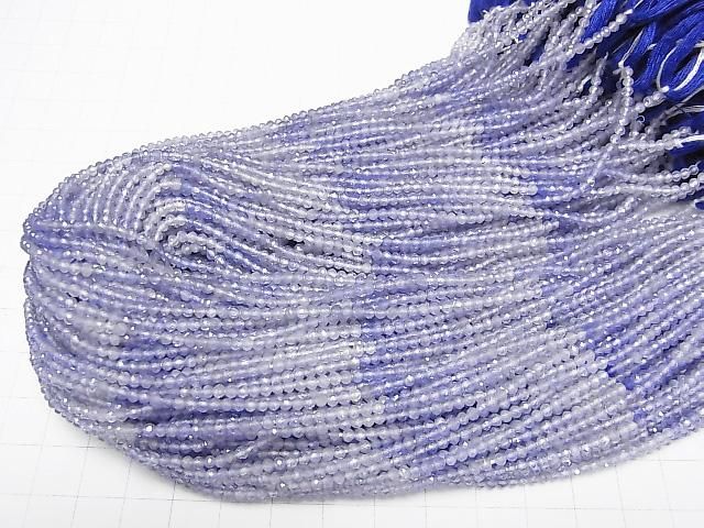 【動画】【素晴らしい輝き】宝石質タンザナイトAAA セミラウンドカット2mm 半連/1連(約30cm) サムネイル4