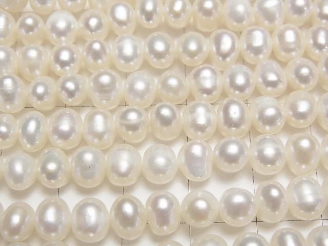 【動画】淡水真珠AA+ ポテト6~7mm ホワイト 1連(約34cm) サムネイル2