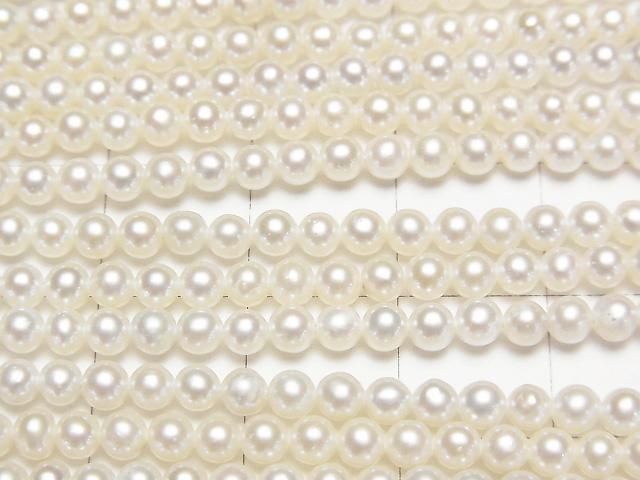 【動画】淡水真珠AAA セミラウンド3mm ホワイト 半連/1連(約38cm) サムネイル2