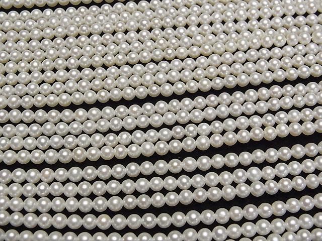【動画】淡水真珠AAA セミラウンド3mm ホワイト 半連/1連(約38cm) サムネイル3