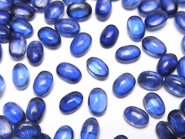 【動画】宝石質ネパール産カイヤナイトAAA- オーバル カボション6×4mm 3個の画像