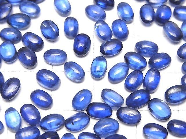 【動画】宝石質ネパール産カイヤナイトAAA- オーバル カボション6×4mm 3個 サムネイル3